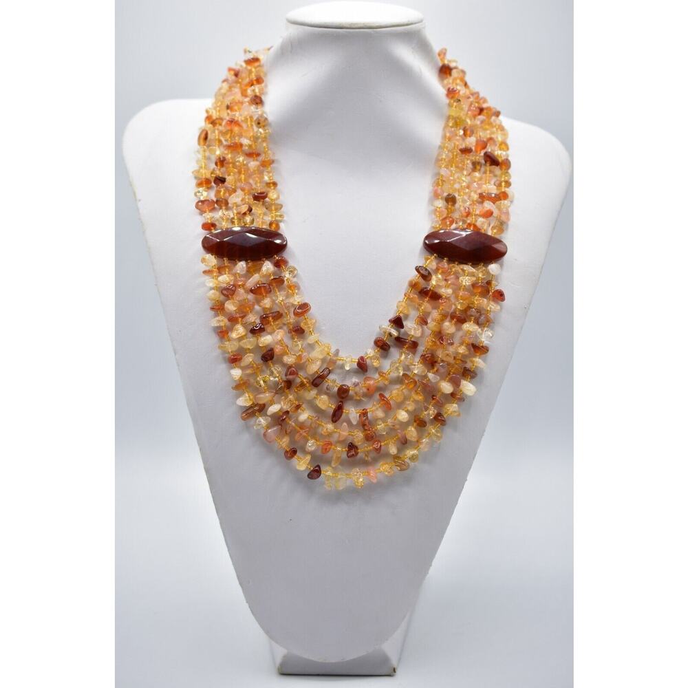 Alexander Kalifano Necklace NWT Natural Gemstone Statement Heavy Layered Bin3